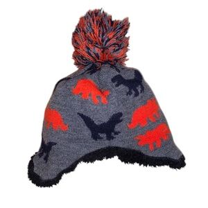 2/4T Boys Red & Black Winter Hat